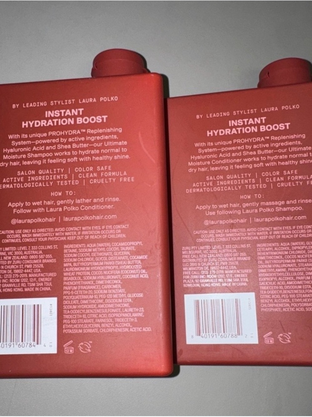 Laura Polko Ultimate Moisture Shampoo & Conditioner - Coral Red - Picture 2 of 4